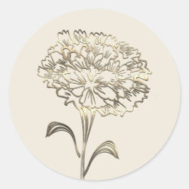 Gold Holiday Season Vibe Ronde Sticker