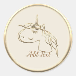 Gold Holiday Season Vibe Ronde Sticker