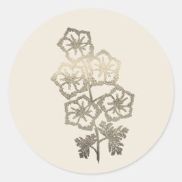 Gold Holiday Season Vibe Ronde Sticker