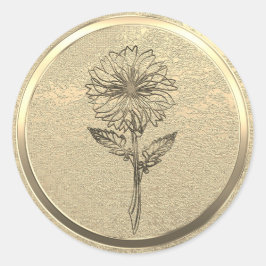 Gold Holiday Season Vibe Ronde Sticker