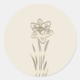 Gold Holiday Season Vibe Ronde Sticker