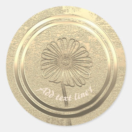 Gold Holiday Season Vibe Ronde Sticker