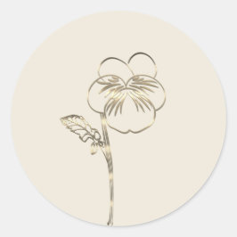 Gold Holiday Season Vibe Ronde Sticker
