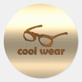 Gold Holiday Season Vibe Ronde Sticker