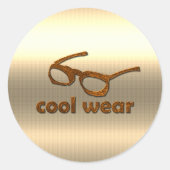 Gold Holiday Season Vibe Ronde Sticker (Voorkant)