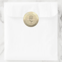 Gold Holiday Season Vibe Ronde Sticker