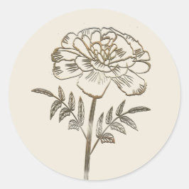 Gold Holiday Season Vibe Ronde Sticker