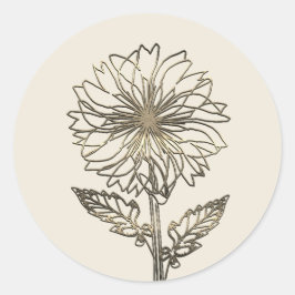 Gold Holiday Season Vibe Ronde Sticker