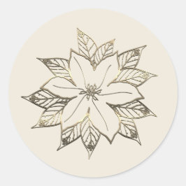 Gold Holiday Season Vibe Ronde Sticker