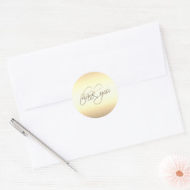 Gold Holiday Season Vibe Ronde Sticker