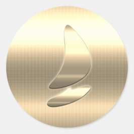 Gold Holiday Season Vibe Ronde Sticker