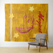 Gold Holiday Season Vibe Wandkleed (In Situ (horizontaal))