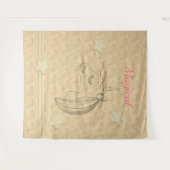 Gold Holiday Season Vibe Wandkleed (Voorkant (horizontaal))