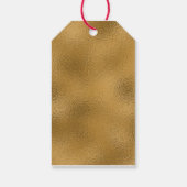 Gold Holiday Sparkle Elegant Damask Cadeaulabel (Achterkant)