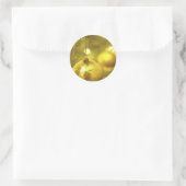 Gold Holiday Tree-decoratie Ronde Sticker (Tas)