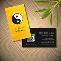 Gold Holistic Wellness Yin Yang Symbool QR-code