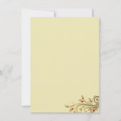 Gold Holly Flourish Kerstfeest Uitnodigen Kaart (Achterkant)