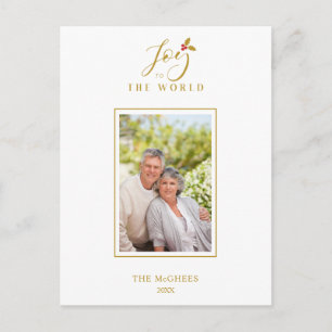 Gold Holly - Minimalistische kerstfotoserie Briefkaart