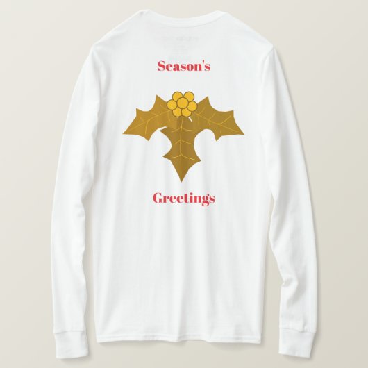 Gold Holly T-shirt (Design achterkant)