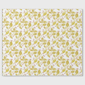Gold Holly Uw achtergrondkleur Cadeaupapier (Vlak)