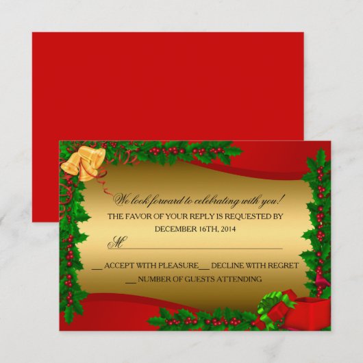 Gold Holly verlaat Bell met kerstvakantie RSVP (Voorkant / Achterkant)