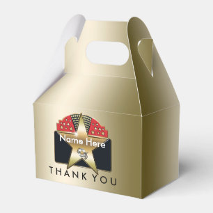 Gold Hollywood Custom Verjaardagsfeestje Favor Box Bedankdoosjes
