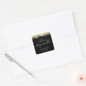 Gold Holographic Glitter Soy Candle Label (Envelop)