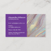 Gold Holographic Marble Visitekaartje (Achterkant)