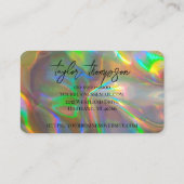 Gold Holographic | Moderne Glam-Visitekaartjes Visitekaartje (Achterkant)