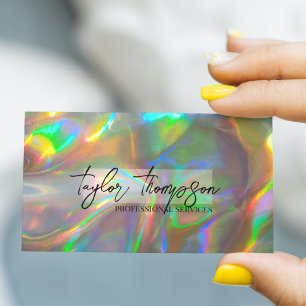 Gold Holographic Moderne Glam-Visitekaartjes Visitekaartje