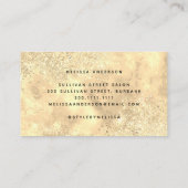 Gold Holographic Opal Stone Glitter Visitekaartje (Achterkant)