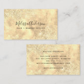 Gold Holographic Opal Stone Glitter Visitekaartje (Voorkant / Achterkant)