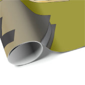 Gold Holy Bible with Black Cross Religious Cadeaupapier (Rol Hoek)