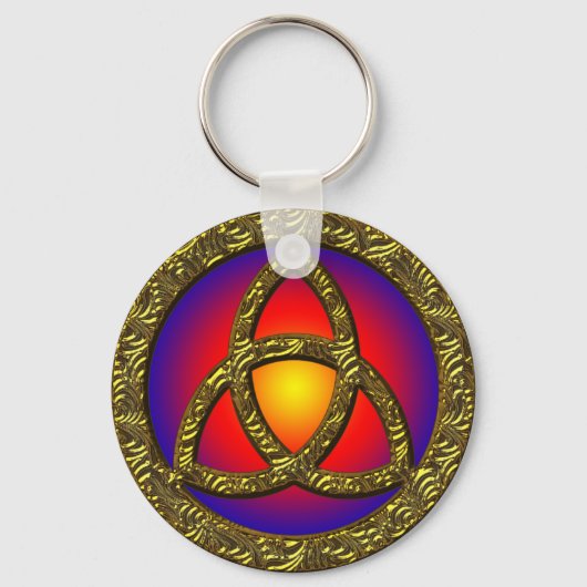 GOLD HOLY TRINITY SYMBOOL SLEUTELHANGER (Voorkant)