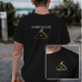 Gold Home Builders Construction Personeel zwart T-shirt