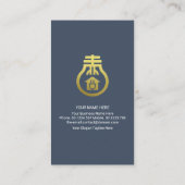 Gold Home Bulb Electrical Lightning Electrice Visitekaartje (Achterkant)