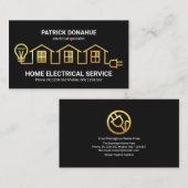 Gold Home Circuit Elektrische Contractant Visitekaartje (Voorkant / Achterkant)