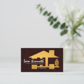 Gold Home Development Manager Building Contractor Visitekaartje (Staand voorkant)