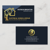 Gold Home Electric Circuit Wining Visitekaartje (Voorkant / Achterkant)