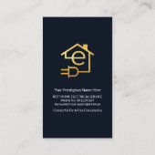 Gold Home Electrical Circuit Electrice Visitekaartje (Achterkant)