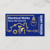Gold Home Electrical Circuit Visitekaartje (Voorkant)