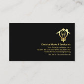 Gold Home Electrical Wining Circuit Visitekaartje (Achterkant)