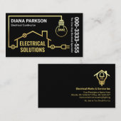 Gold Home Electrical Wining Circuit Visitekaartje (Voorkant / Achterkant)