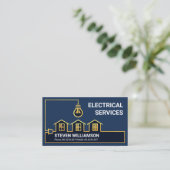 Gold Home Electrical Wining Electrational Services Visitekaartje (Staand voorkant)