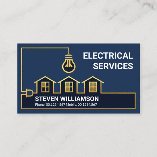 Gold Home Electrical Wining Electrational Services Visitekaartje (Voorkant)