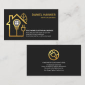 Gold Home Electrical Wiring Circuit Electrice Visitekaartje (Voorkant / Achterkant)