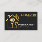 Gold Home Electrical Wiring Circuit Electrice Visitekaartje (Voorkant)