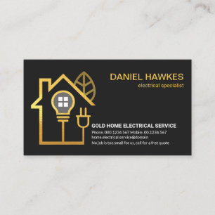 Gold Home Electrical Wiring Circuit Electrice Visitekaartje