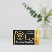 Gold Home Elektrische Circuit Plug Visitekaartje (Staand voorkant)