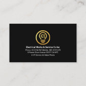 Gold Home Elektrische Circuit Plug Visitekaartje (Achterkant)